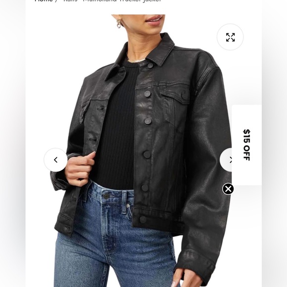 Rails Jackets & Blazers - Rails Black Coated Leather Jacket❤️